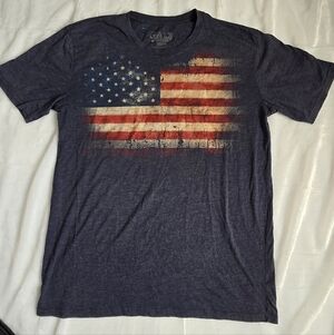 Men's Charcoal Flag Graphic Tee